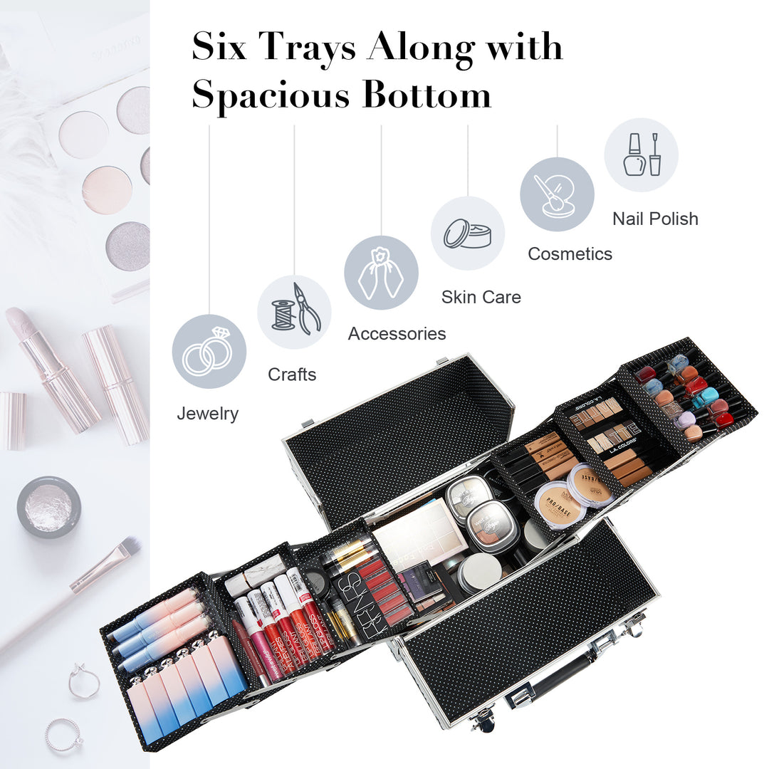 makeup case with spacious bottom