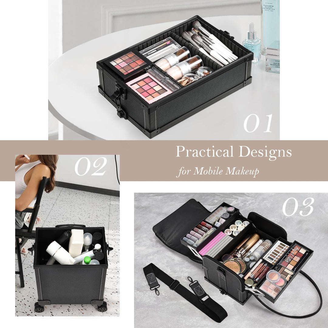 multi storage for makeups - practical designs for mobile makeup