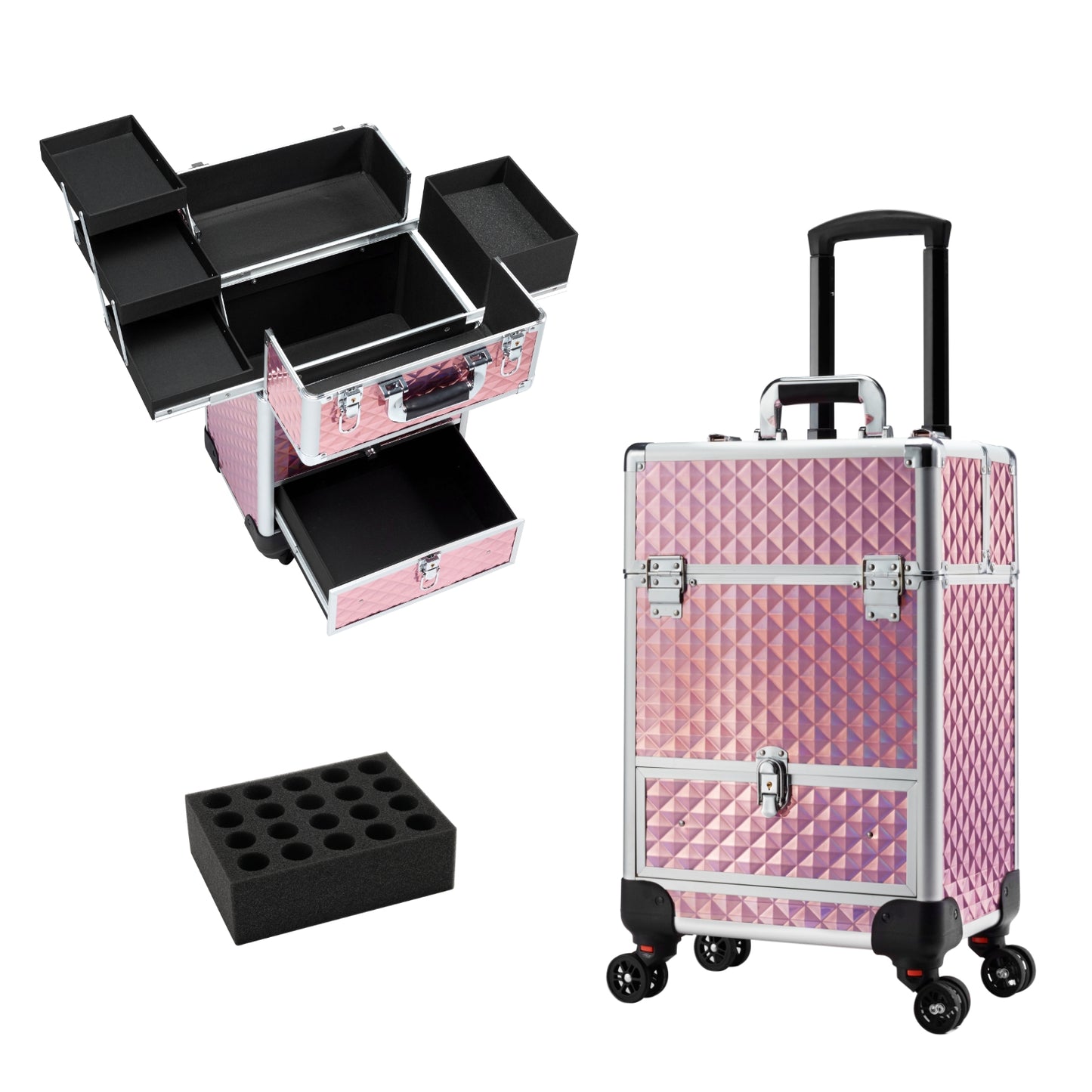 Professional Makeup trolley case for makeup artist Black M85X