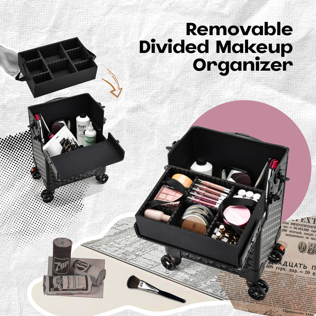 removable divided makeup organizer