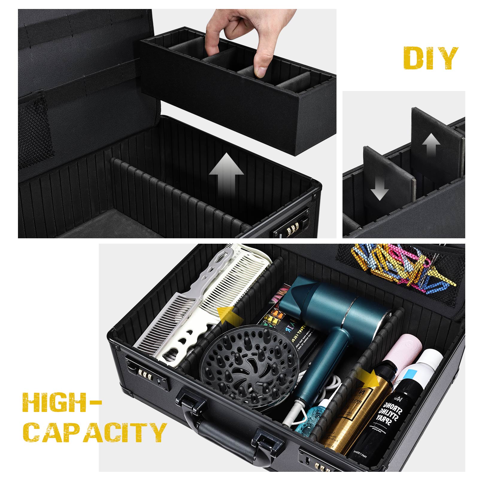 Barber Accessories Case, Profesional Barbers Briefcase Tool Case
