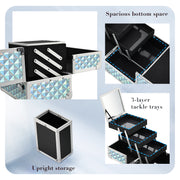 Highlighting the Details of Blue Cosmetic Case - Timeless Glamour