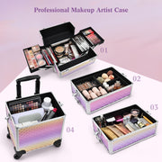 Gradient Purpple 4-in-1 Makeup Trolley Case M86J