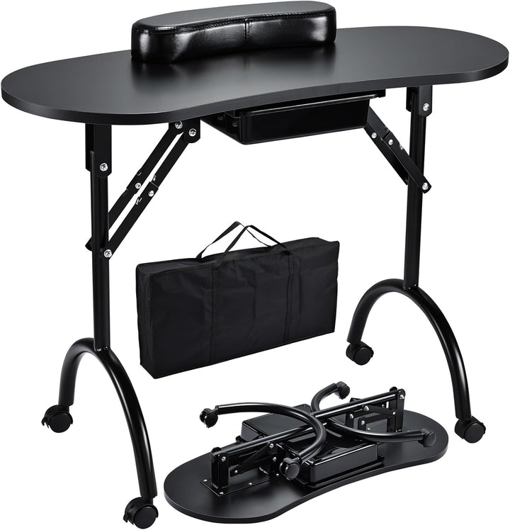 Joligrace Professional Foldable & Portable Manicure Table Nail Technician Desk Workstation M98A