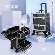 Large Storage Professional Cosmetic Trolley Makeup Travel Case M95A