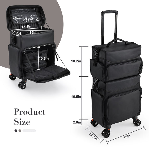 Large Capacity Makeup Trolley - Spacious Rolling Cosmetic Organizer