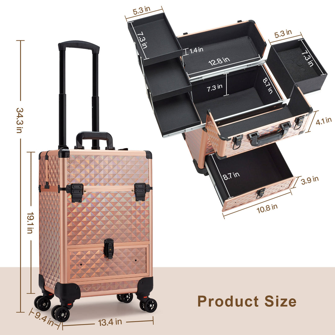 Efficiently Sized Rolling Beauty Trolley - Perfect for Mobile Beauty Enthusiasts