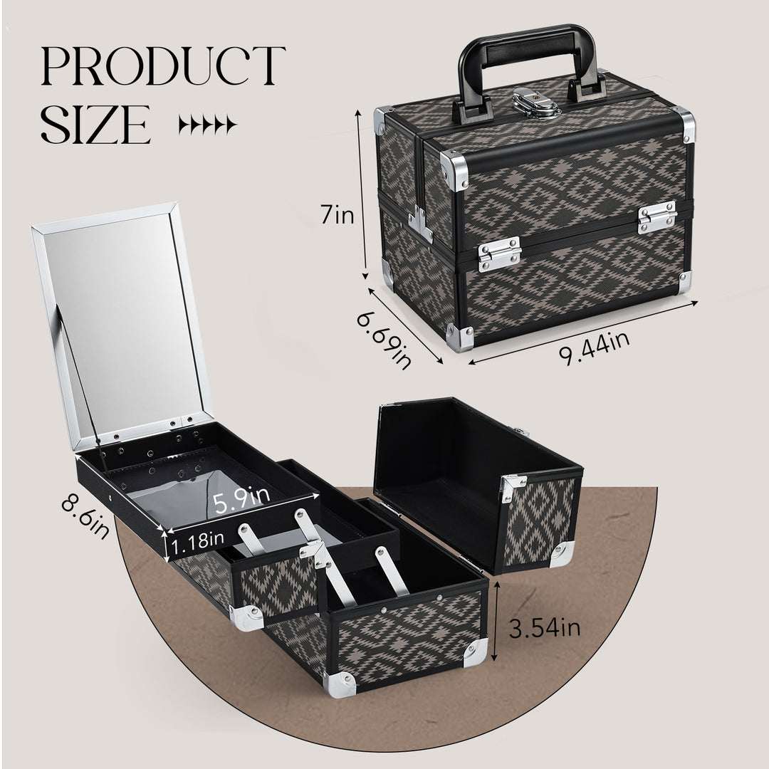 Sleek and Slim Makeup Case - Compact Dimensions for Easy Storage