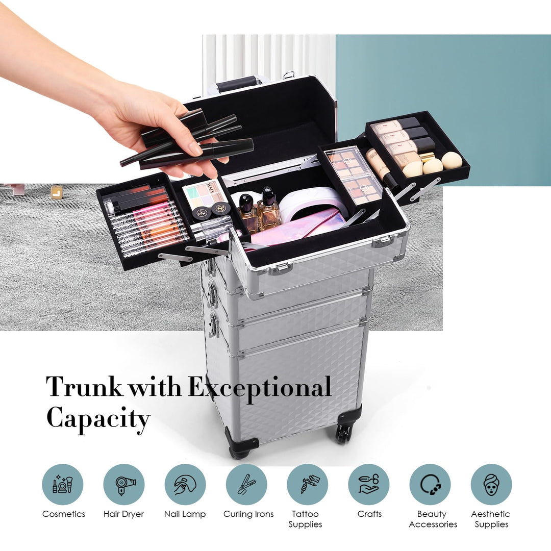 Makeiup Trunk with Exceptional Capacity - Perfect for Professional MUA