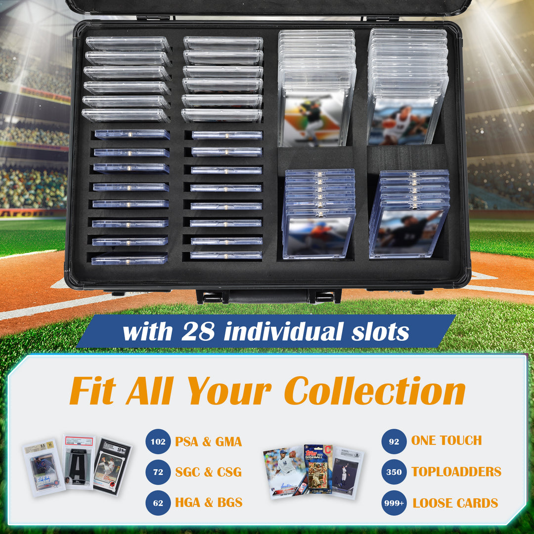 Graded Card Case with Individual Slots Storage Box M62R Joligrace Graded Card Case with Individual Slots Storage Box M62R Joligrace