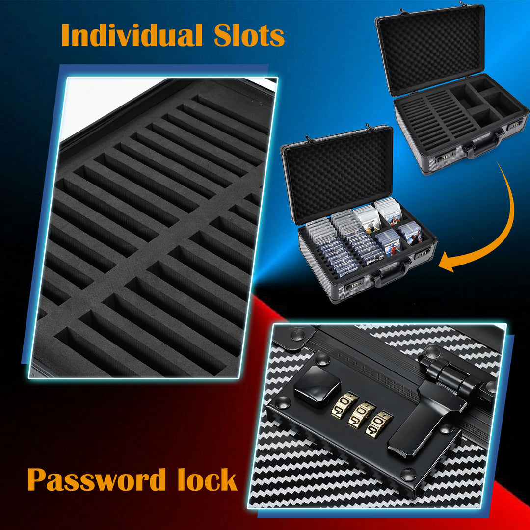 Graded Card Case with Individual Slots Storage Box M62R Joligrace Graded Card Case with Individual Slots Storage Box M62R Joligrace