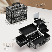 Dimensions of Sleek and Compact Makeup Case - Portable Beauty Defined