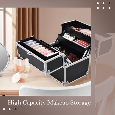 Capacity-Focused Vanity Case - Organize Your Beauty Arsenal Efficiently