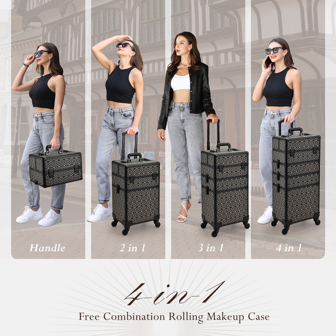 4-in-1 Free Combination Rolling Makeup Case