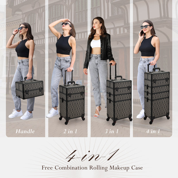 4-in-1 Free Combination Rolling Makeup Case