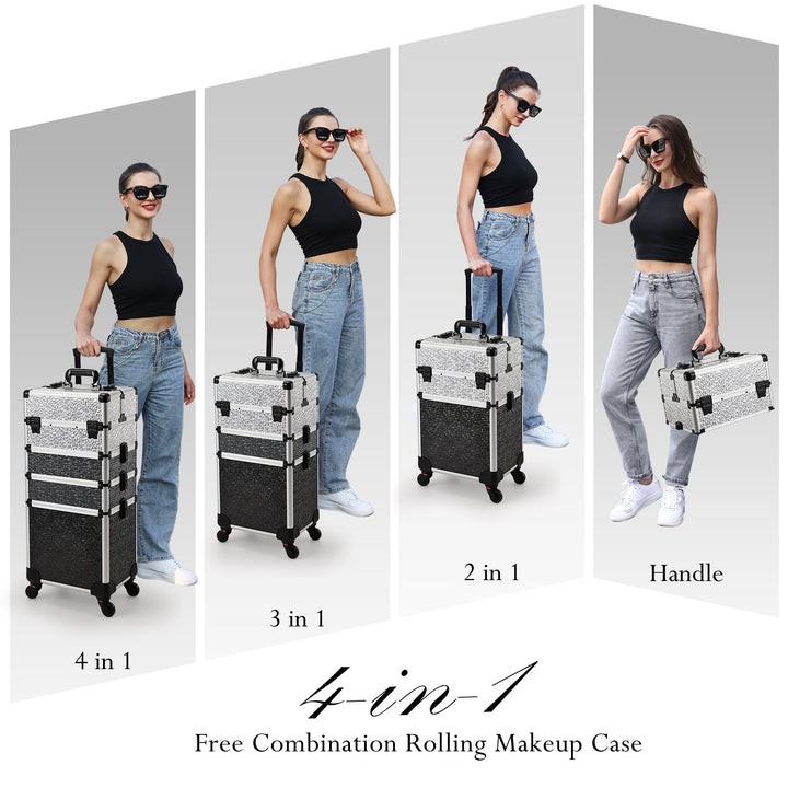 Rolling Cosmetic Case - Effortless Travel with Your Makeup