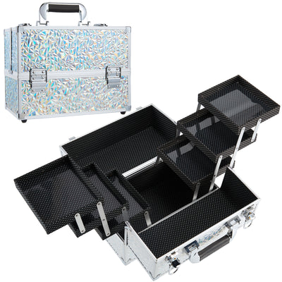 6 Trays Portable Makeup Organizer Case