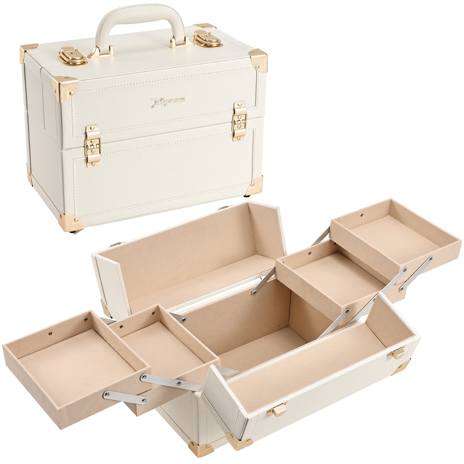 Elegant Leather Makeup Storage Box M90P – Joligrace