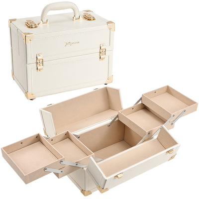 Compact Handheld Beauty Case - Stylish On-the-Go Makeup Storage