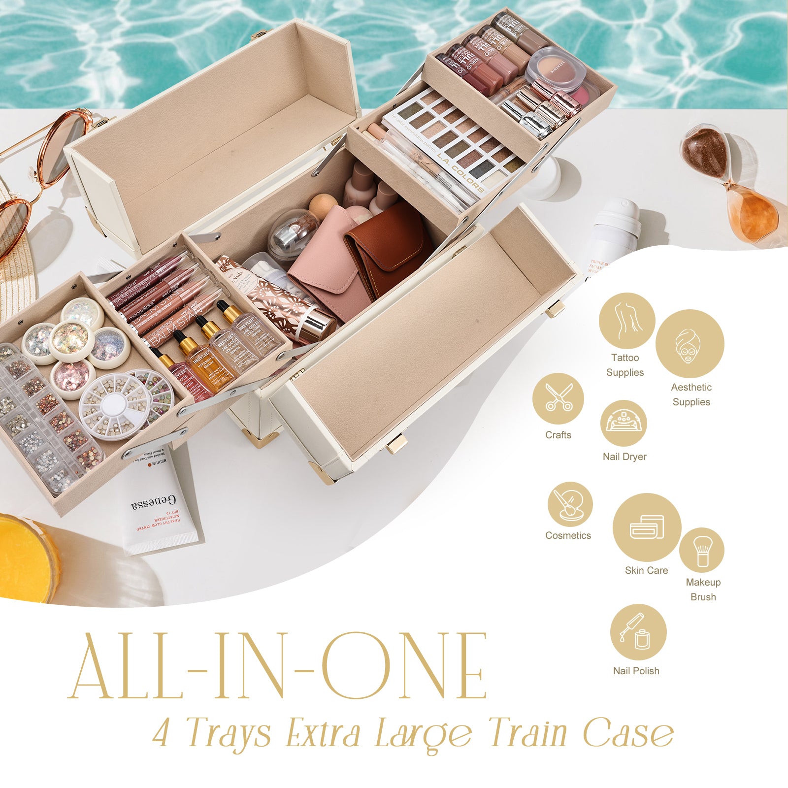 Elegant Leather Makeup Storage Box M90P – Joligrace