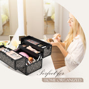 Luxurious Makeup Travel Case - Elegant Beauty Companion