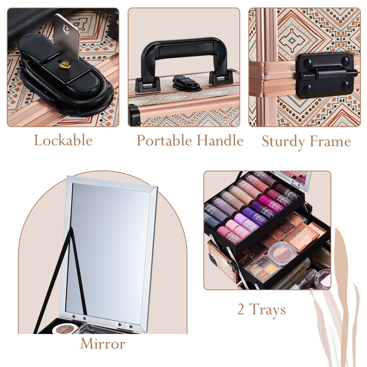 Detailed View of Illuminated Mirror Makeup Kit - Beauty with Brightness