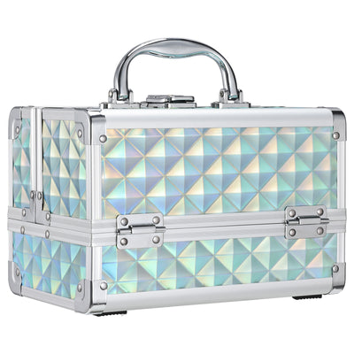 Small Vanity Blue Case - Carry Your Glam in This Portable Makeup Box