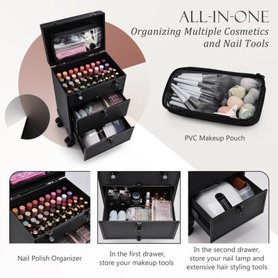 All-in-one Organizing Multiple Cosmetics and Nail Tools