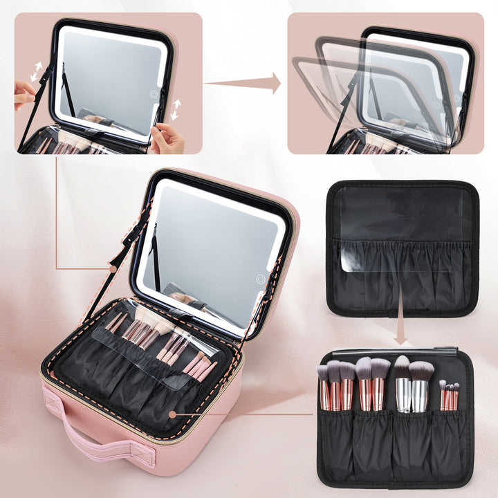 Joligrace Makeup Case with Lighted Mirror M97B