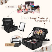 extra large black makeup bag