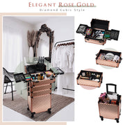 Stagiant Rose Gold Rolling Makeup Trolley 86R - Joligrace