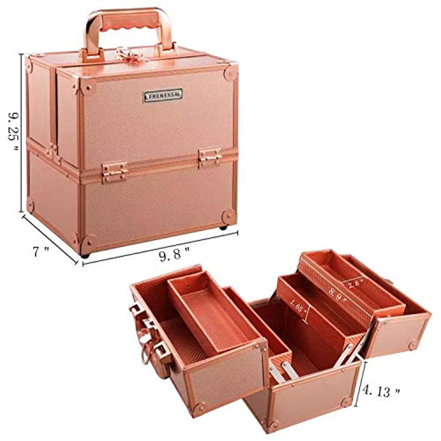 Rose Gold Makeup Case M80G Joligrace