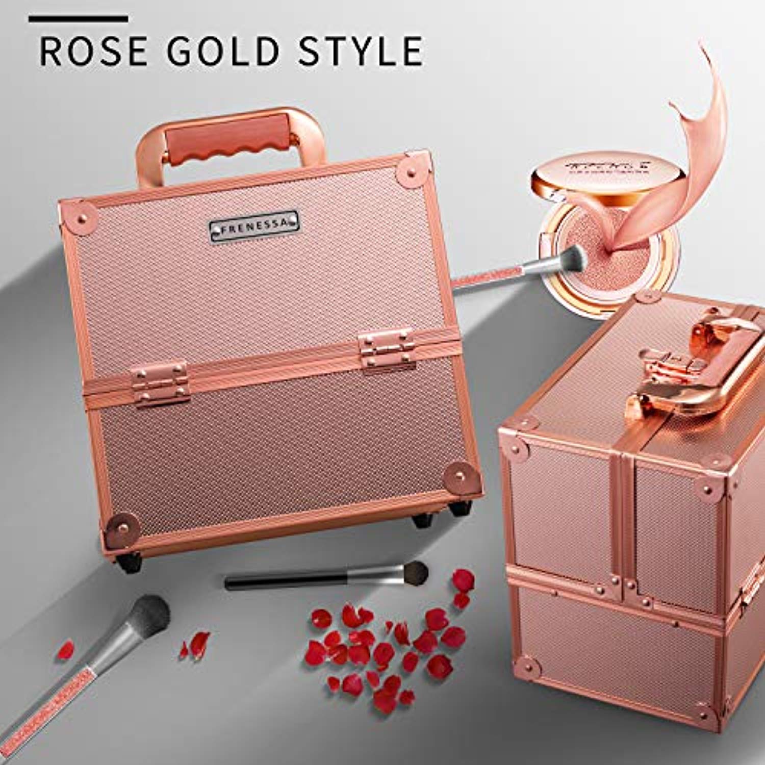 Rose Gold Makeup Case M80G Joligrace