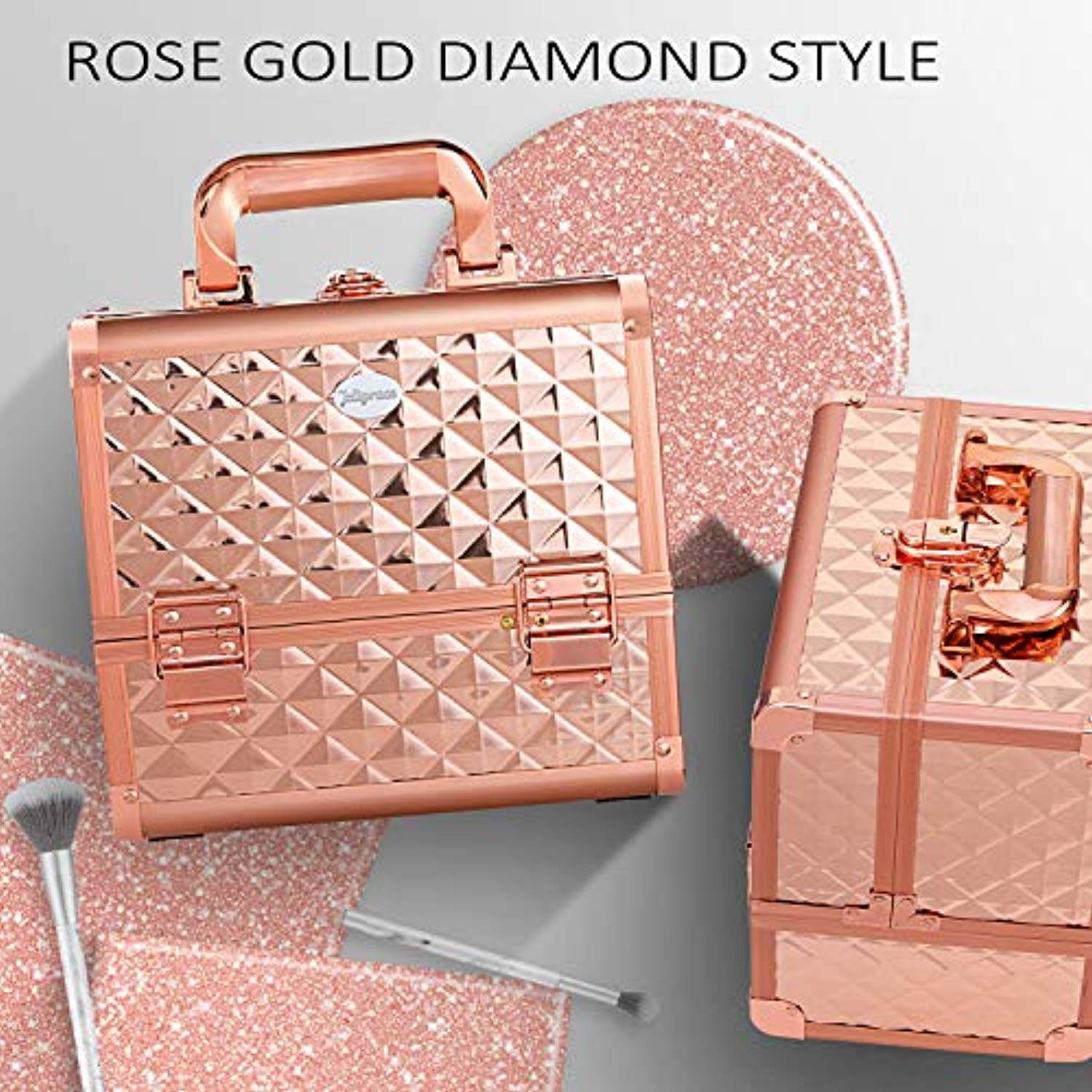 Joligrace Rose Gold Makeup Case 88P Joligrace