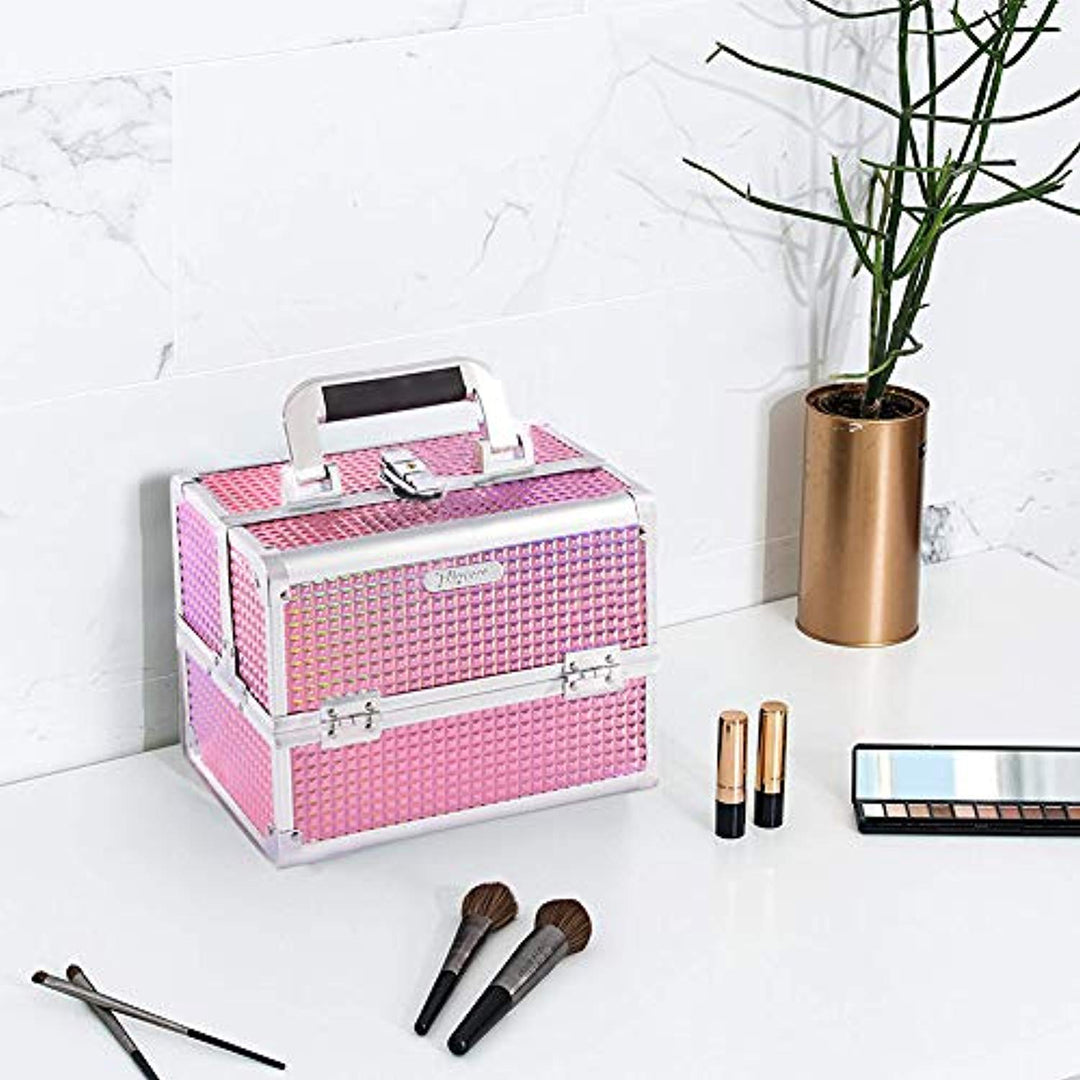 Joligrace Make-upkoffer ijdelheid koffer make-up opslag sieraden Joligrace Make-upkoffer ijdelheid koffer make-up opslag sieraden