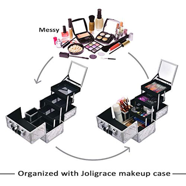 Joligrace Marble White Makeup Case - Joligrace