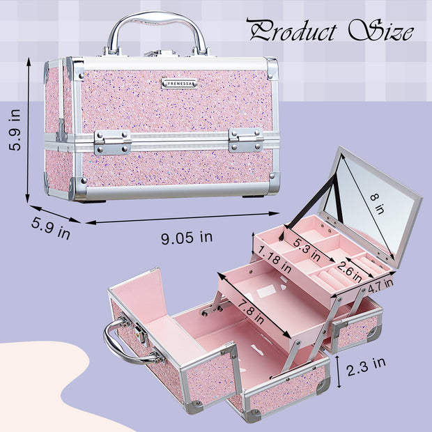 Shiny Pink Makeup Case 87Y - Joligrace