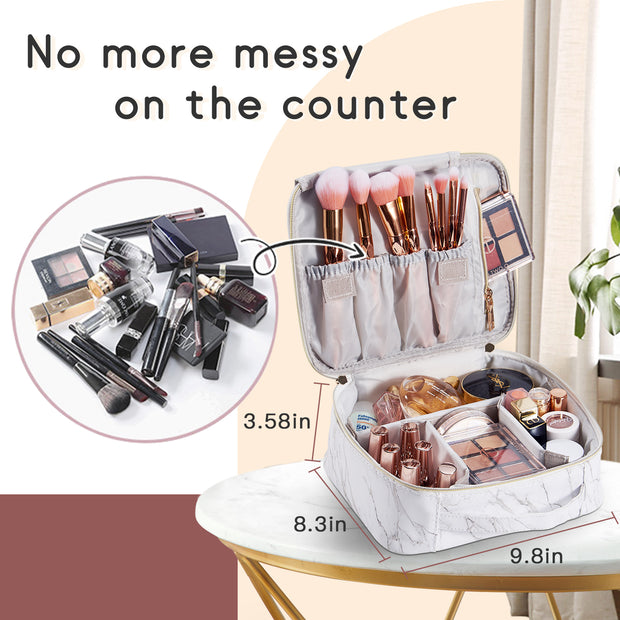 Stagiant Marble Leather Makeup Bag 66F - Joligrace
