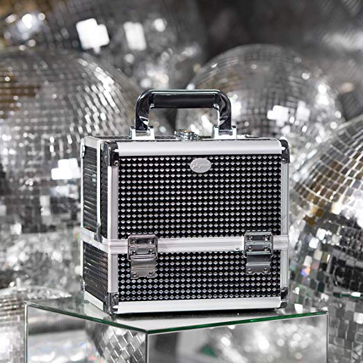 Joligrace Black Diamond Makeup Train Case with 3 Tire Trays 88Z Joligrace