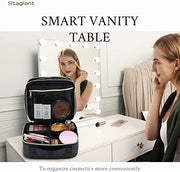 Black Double Layer Makeup Bag 64H - Joligrace