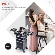 Joligrace 4 in 1 Rolling Makeup Train Case 86E - Joligrace