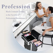 Professional Makeup trolley case for makeup artist Black 85D - Joligrace