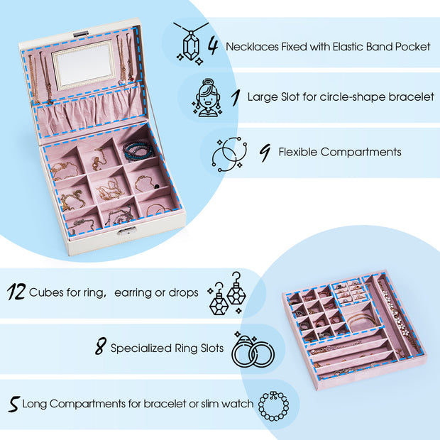 Hododou White Jewelry Box 72B - Joligrace