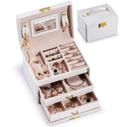 Hododou White with 2 Drawers Jewelry Box 73A - Joligrace