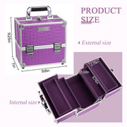 Purple Cube Makeup Case 80K - Joligrace