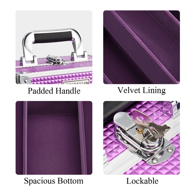 Purple Cube Makeup Case 80K - Joligrace