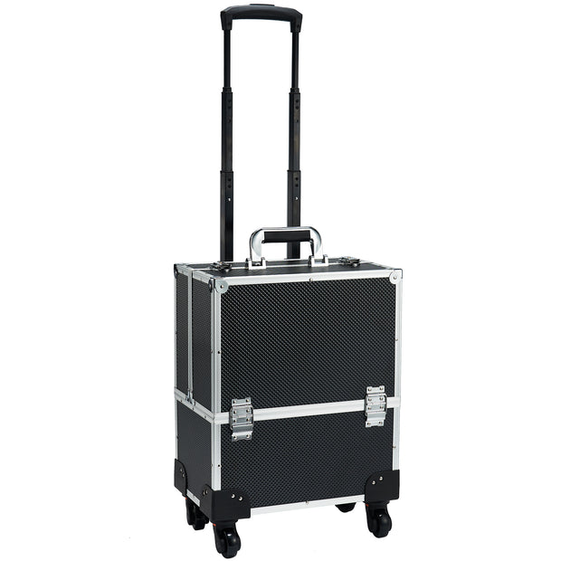 Joligrace Black Rolling Makeup Case with Wheels 85J - Joligrace