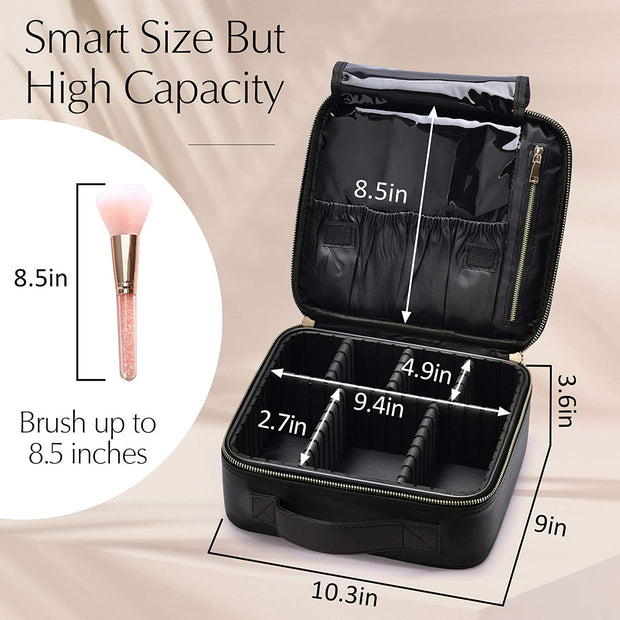 Black Portable Makeup Bag 68M - Joligrace