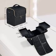 Black Makeup Bag with Shoulder Strap 06C - Joligrace
