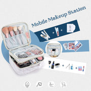 Double Layer marbling Large Makeup Bag Portable for Travel 64D - Joligrace